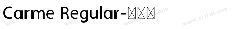 Carme Regular字体转换